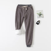 Lamb velvet padded sweat pants