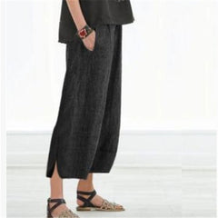 Wide Leg Pants Loose Casual Cotton Linen