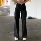 Spice Girl Style High Waist Slim Jeans Bell Bottoms Pants
