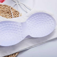 MIsharen 2 Pcs Combo Seamless Sports Bra for Girls – Double Padded Push-Up | High-Impact Support, Breathable, Quick-Dry, Non-Adjustable Straps | Yoga, Gym, Running | White