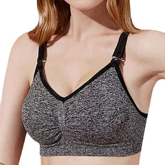 Misharen Womens Plus Size Padded Mommy Lactation Baby Breastfeeding Front open Wireless Bra Seamless pregnant Maternity Nursing Bra