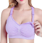 Misharen Womens Plus Size Padded Mommy Lactation Baby Breastfeeding Front open Wireless Bra Seamless pregnant Maternity Nursing Bra