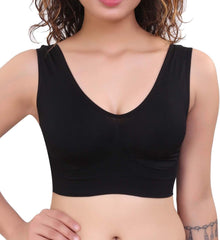 Misharen Seamless Sports Bra, Removable Wireless Padded Bra For Women with Full Coverage