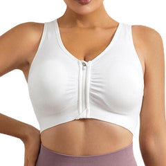 Misharen Women Front Zipper Sports Bra High Impact Vest Push Up Running Gym Yoga Sports bra Tops