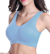 Misharen Seamless Sports Bra, Removable Wireless Padded Bra For Women with Full Coverage