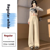 High Waist Long Thin Straight Loose Leisure Sports Sweat pants