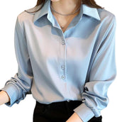 Misharen Women's White French Outer Top – High-End Western-Style, Vintage Loose Fit Skinny Shirt – Bamboo Fiber, Spring to Summer Wear