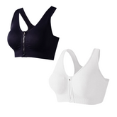 Misharen Women Front Zipper Sports Bra High Impact Vest Push Up Running Gym Yoga Sports bra Tops