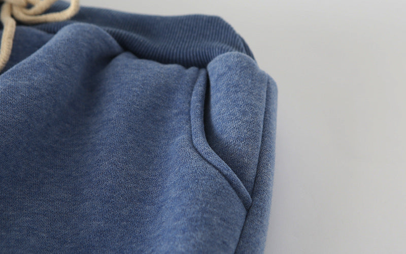 Lamb velvet padded sweat pants