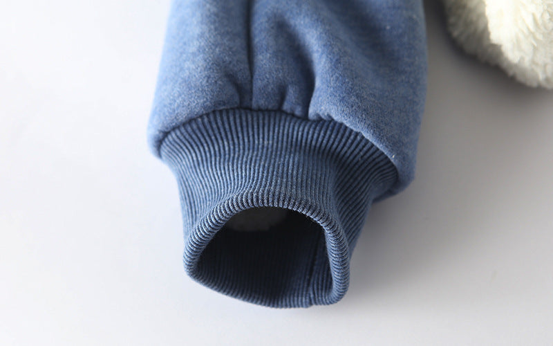 Lamb velvet padded sweat pants