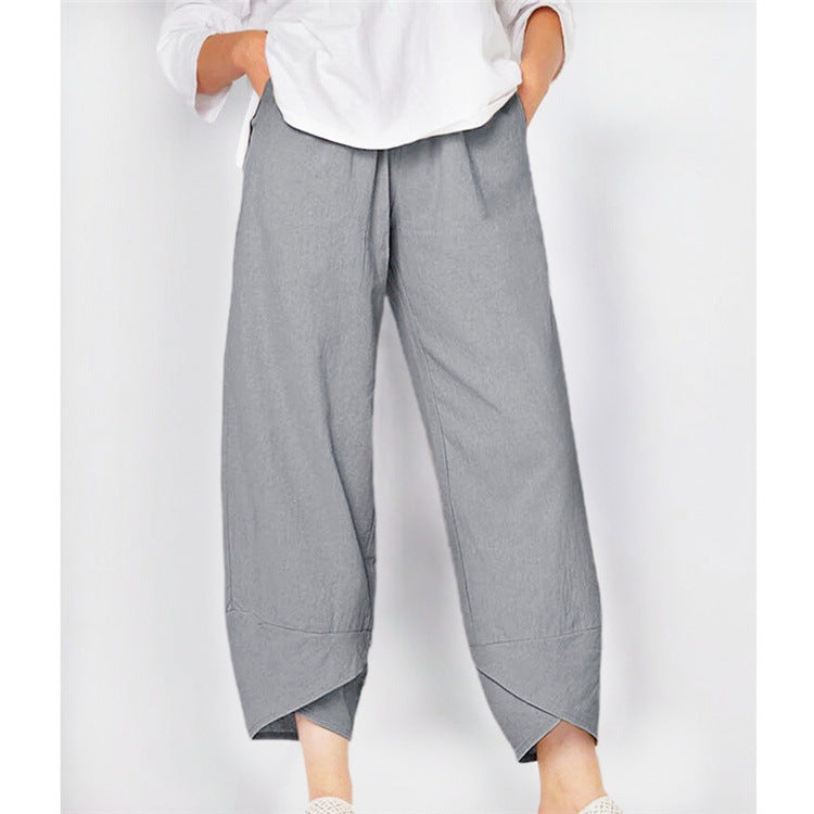 Wide Leg Pants Loose Casual Cotton Linen