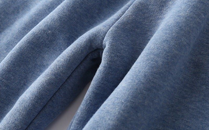 Lamb velvet padded sweat pants