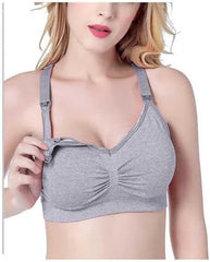 Misharen Womens Plus Size Padded Mommy Lactation Baby Breastfeeding Front open Wireless Bra Seamless pregnant Maternity Nursing Bra