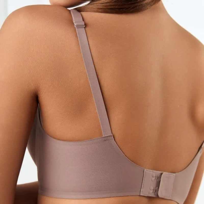 Misharen Wireless Full Coverage Jelly Bra for Women, V-neck, No Steel Ring, Seamless Push-Up with Removable Foam Pads for Yoga activewear and dailywear