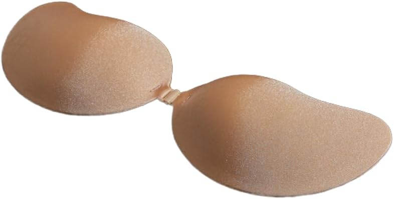 Misharen Silicone 2Pcs Breast Nipple Cover – Invisible Push-Up Sticky Bra | Adhesive, Seamless, Reusable, Breathable | Wire-Free Support for Backless & Strapless Dresses – Beige & Black