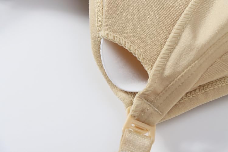 Misharen Womens Plus Size Padded Mommy Lactation Baby Breastfeeding Front open Wireless Bra Seamless pregnant Maternity Nursing Bra