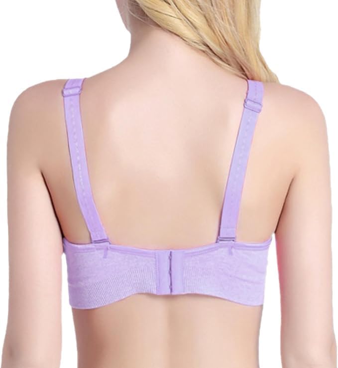 Misharen Womens Plus Size Padded Mommy Lactation Baby Breastfeeding Front open Wireless Bra Seamless pregnant Maternity Nursing Bra