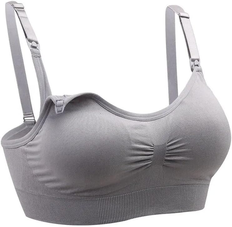 Misharen Womens Plus Size Padded Mommy Lactation Baby Breastfeeding Front open Wireless Bra Seamless pregnant Maternity Nursing Bra