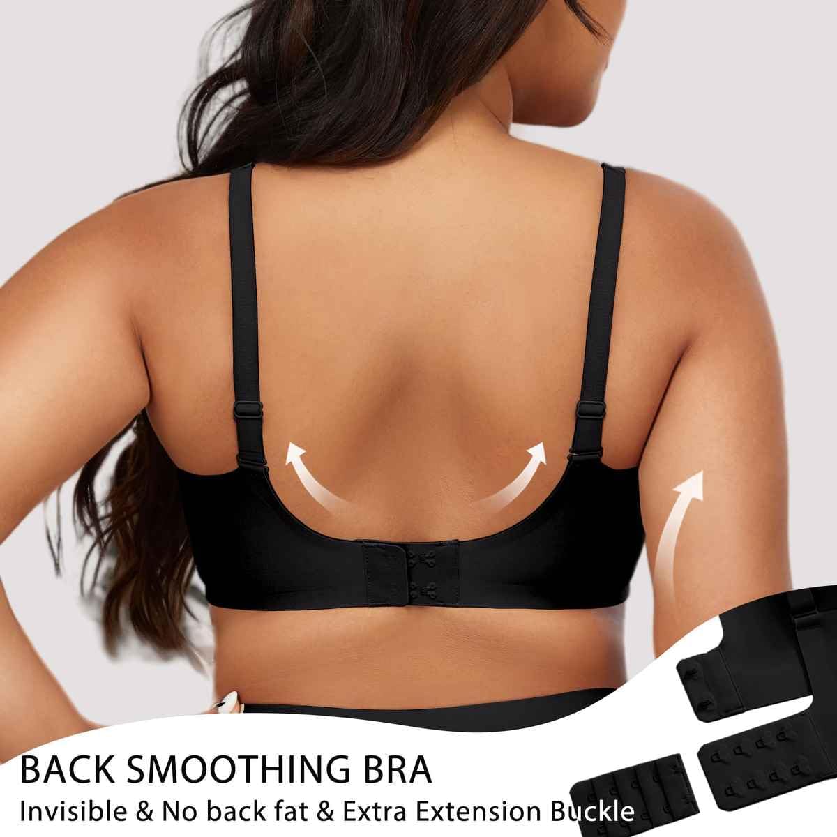 Misharen Wireless Full Coverage Jelly Bra for Women, V-neck, No Steel Ring, Seamless Push-Up with Removable Foam Pads for Yoga activewear and dailywear