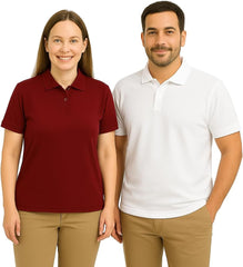 Misharen Unisex Pure Cotton 2Pcs Combo Polo T-Shirt for Men & Women – For Office and Casual Wear - 240 GSM Honeycomb Cotton | Ideal for Daily Wear, Workwear & Outdoor