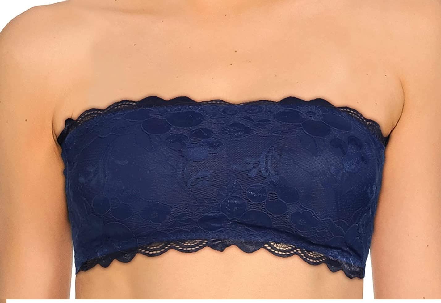 Misharen 3 Pcs Pack Bra For Girls Breathable Bralette tube top Chest Wrap lace Bra invisible wireless bra Lace traceless push up bra for teens