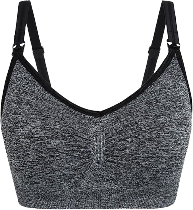Misharen Womens Plus Size Padded Mommy Lactation Baby Breastfeeding Front open Wireless Bra Seamless pregnant Maternity Nursing Bra