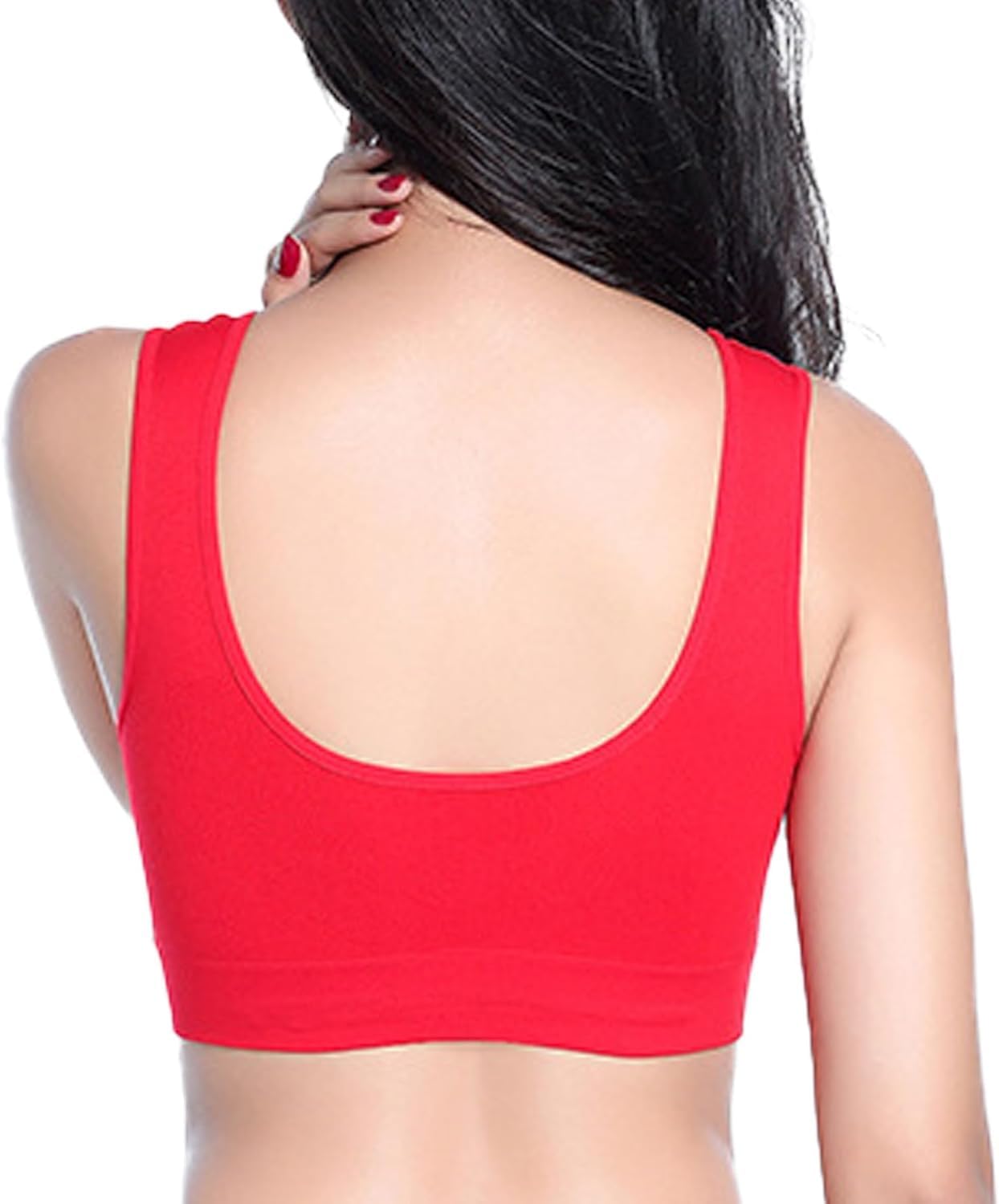 Misharen Seamless Sports Bra, Removable Wireless Padded Bra For Women with Full Coverage