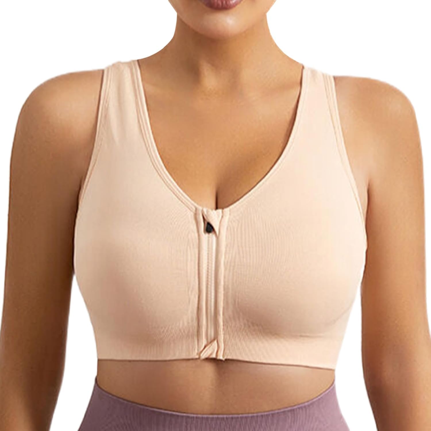 Misharen Women Front Zipper Sports Bra High Impact Vest Push Up Running Gym Yoga Sports bra Tops