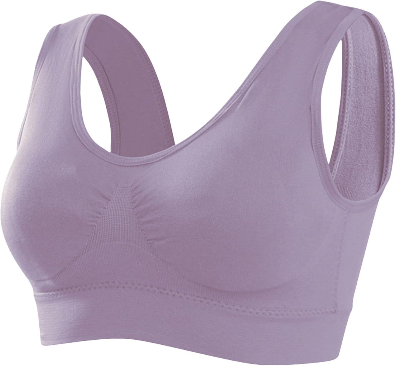Misharen Seamless Sports Bra, Removable Wireless Padded Bra For Women with Full Coverage