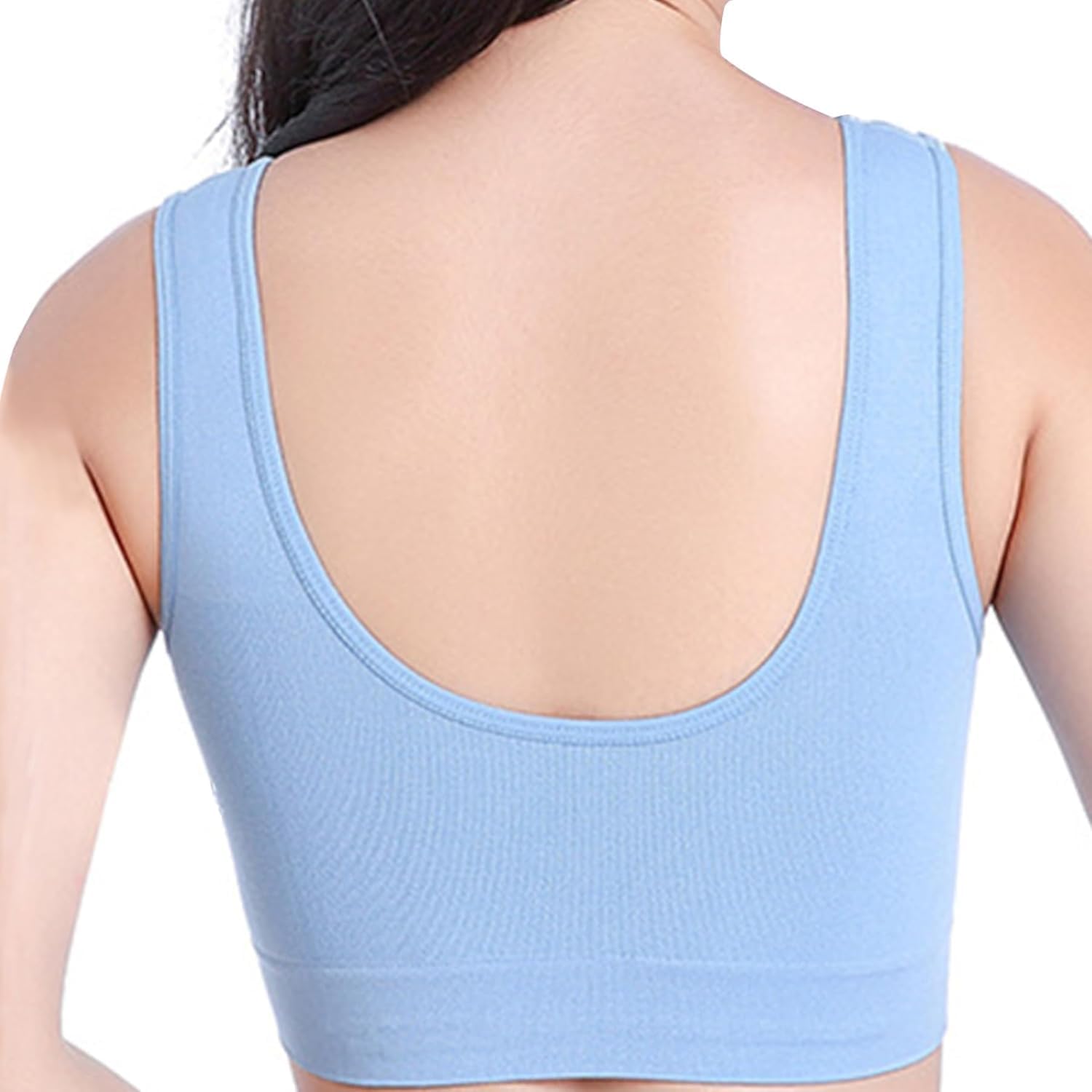 Misharen Seamless Sports Bra, Removable Wireless Padded Bra For Women with Full Coverage