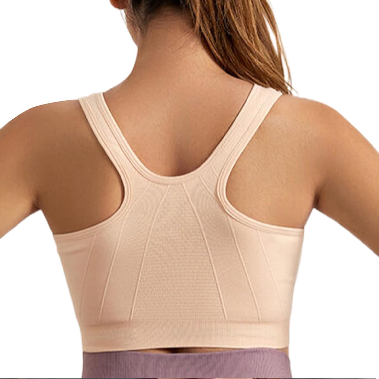 Misharen Women Front Zipper Sports Bra High Impact Vest Push Up Running Gym Yoga Sports bra Tops