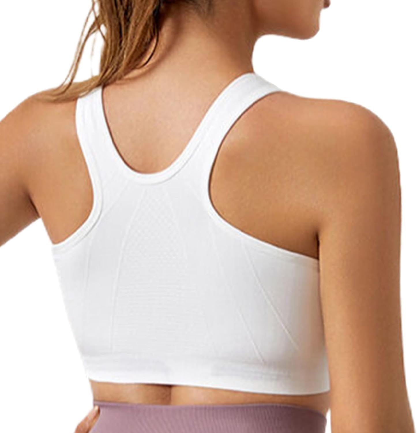 Misharen Women Front Zipper Sports Bra High Impact Vest Push Up Running Gym Yoga Sports bra Tops