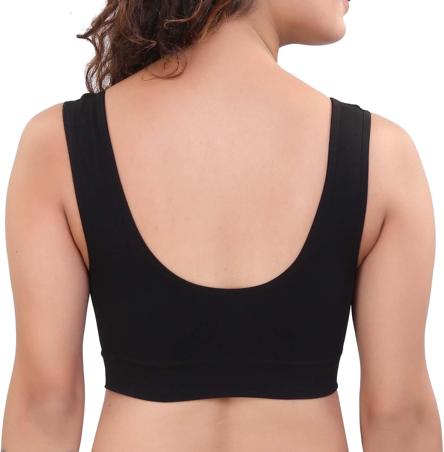 Misharen Seamless Sports Bra, Removable Wireless Padded Bra For Women with Full Coverage