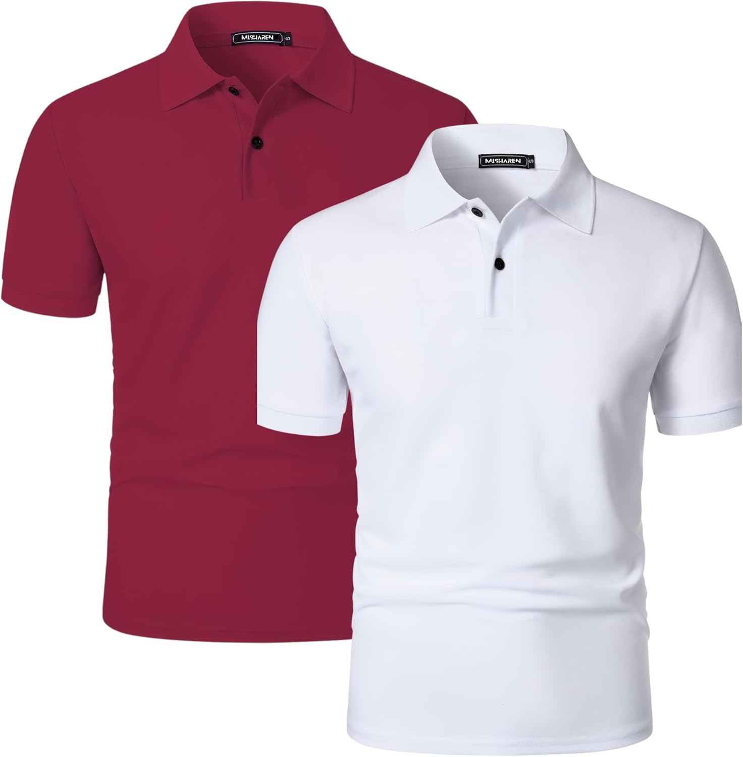 Misharen Unisex Pure Cotton 2Pcs Combo Polo T-Shirt for Men & Women – For Office and Casual Wear - 240 GSM Honeycomb Cotton | Ideal for Daily Wear, Workwear & Outdoor