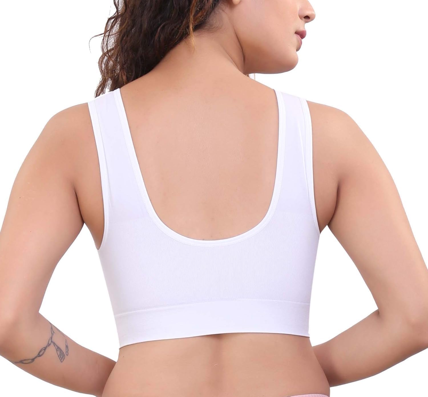 Misharen Seamless Sports Bra, Removable Wireless Padded Bra For Women with Full Coverage