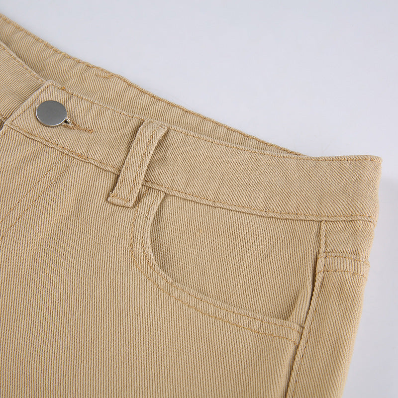 Spice Girl Style High Waist Slim Jeans Bell Bottoms Pants