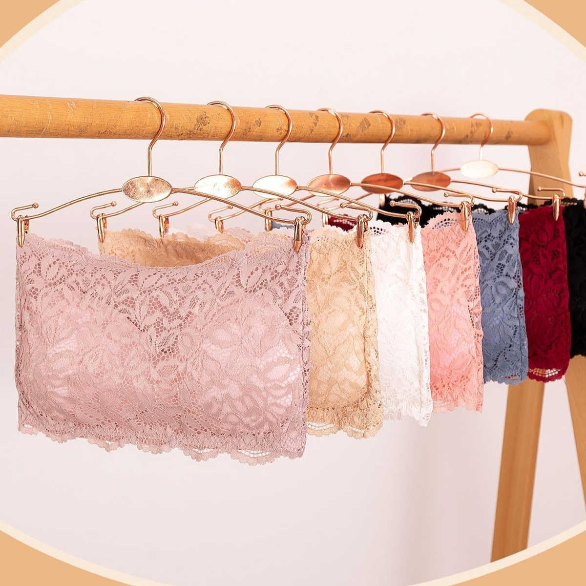 Misharen 3 Pcs Pack Bra For Girls Breathable Bralette tube top Chest Wrap lace Bra invisible wireless bra Lace traceless push up bra for teens