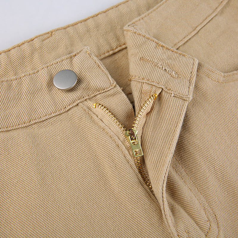 Spice Girl Style High Waist Slim Jeans Bell Bottoms Pants