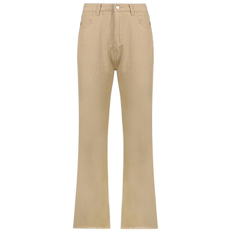 Spice Girl Style High Waist Slim Jeans Bell Bottoms Pants